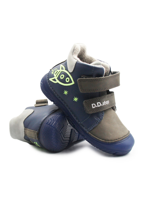 Ocieplane Buty Dla Chłopców Świecące w Ciemności DD STEP A082-62203M Royal Blue
