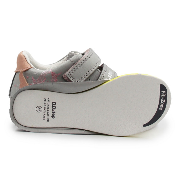 Buty Dla Dziewczynki Wiosenne Świecące LED z Jednorożcem DD STEP S050-61970 Dove Grey