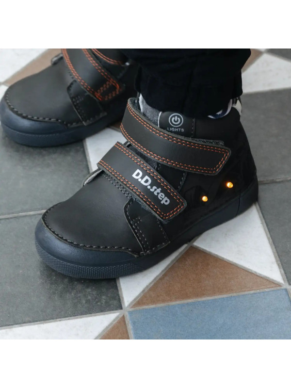 Buty Dla Chłopców Na Jesień Świecące LED DD STEP A068-62454M Marine Grey