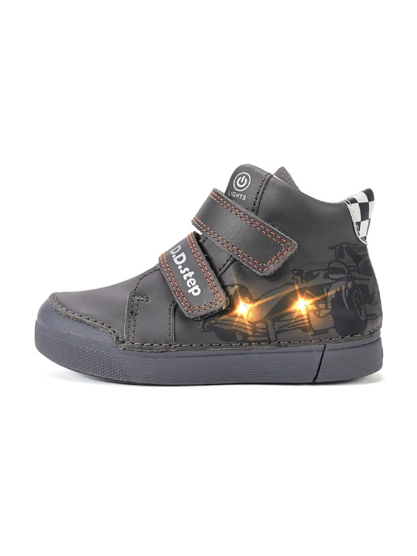 Buty Dla Chłopców Na Jesień Świecące LED DD STEP A068-62454M Marine Grey