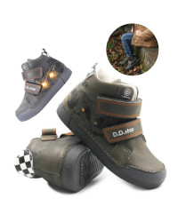 Buty Dla Chłopców Na Jesień Świecące LED DD STEP A068-62454M Marine Grey