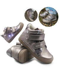 Buty Dziewczęce na Jesień Świecące LED DD STEP A068-62147AM Copper