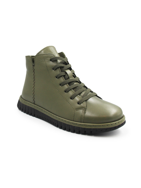 T.Sokolski MET 068-23661 khaki - botki skórzane | DlaStopy