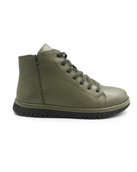 T.Sokolski MET 068-23661 khaki - botki skórzane | DlaStopy