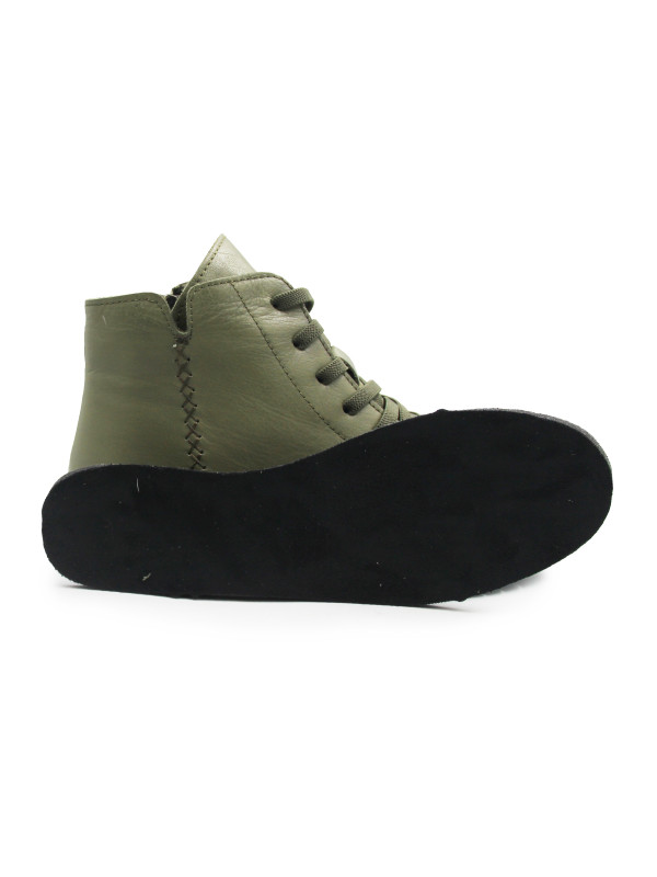 T.Sokolski MET 068-23661 khaki - botki skórzane | DlaStopy