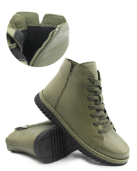 T.Sokolski MET 068-23661 khaki - botki skórzane | DlaStopy