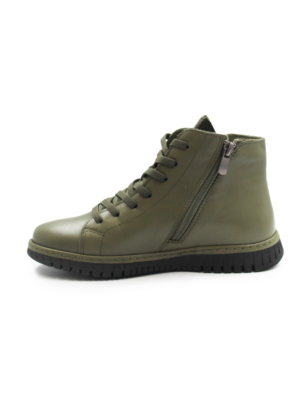 T.Sokolski MET 068-23661 khaki - botki skórzane | DlaStopy