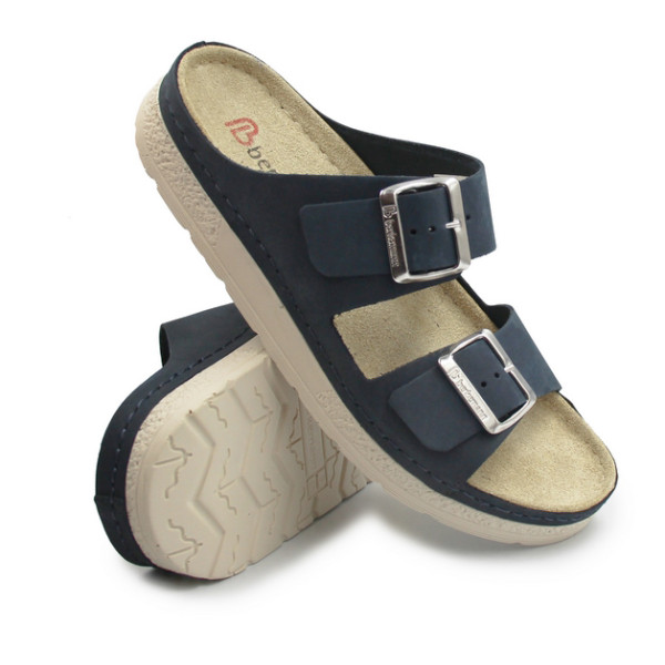 Klapki dasmkie ze skóry naturalnej do pracy Berkemann Verica 01914-320