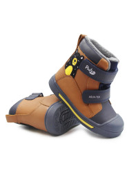 Buty Zimowe Dla Chłopczyka Ocieplane na Rzep Miś Ponte DA06-6-2143AV Chocolate