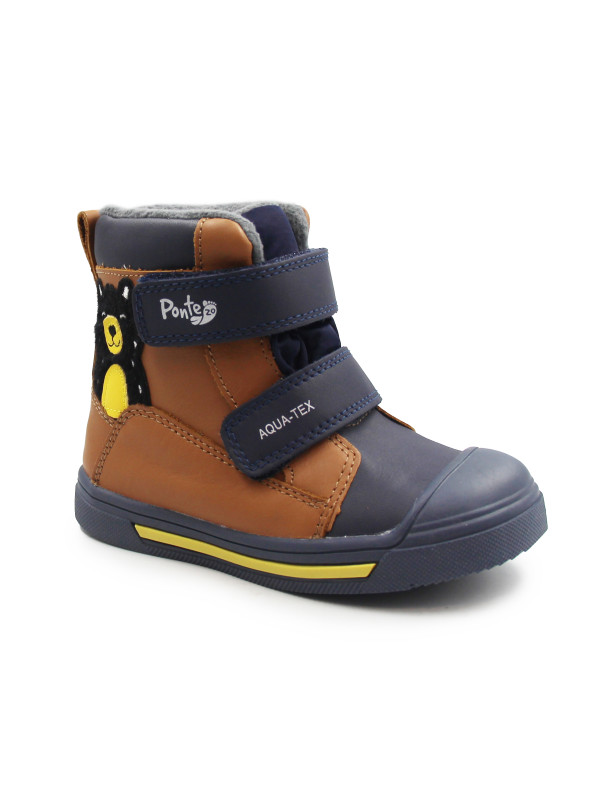 Buty Zimowe Dla Chłopczyka Ocieplane na Rzep Miś Ponte DA06-6-2143AV Chocolate