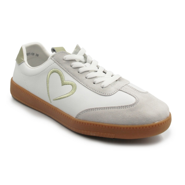 Sneakersy damskie na wiosnę ze skóry naturalnej T. Sokolski W26-652 WHITE GREEN