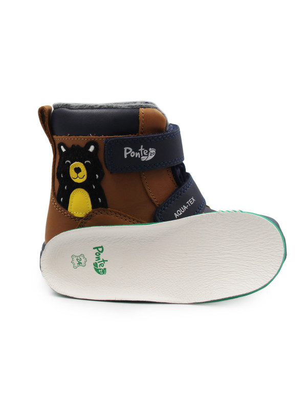 Buty Zimowe Dla Chłopczyka Ocieplane na Rzep Miś Ponte DA06-6-2143AV Chocolate