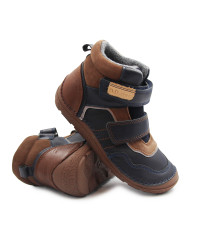 Ocieplane Buty na Jesień dla Chłopca Barefoot na Rzep DD STEP A116-62911ALZ Chocolate