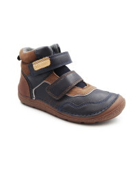 Ocieplane Buty na Jesień dla Chłopca Barefoot na Rzep DD STEP A116-62911ALZ Chocolate