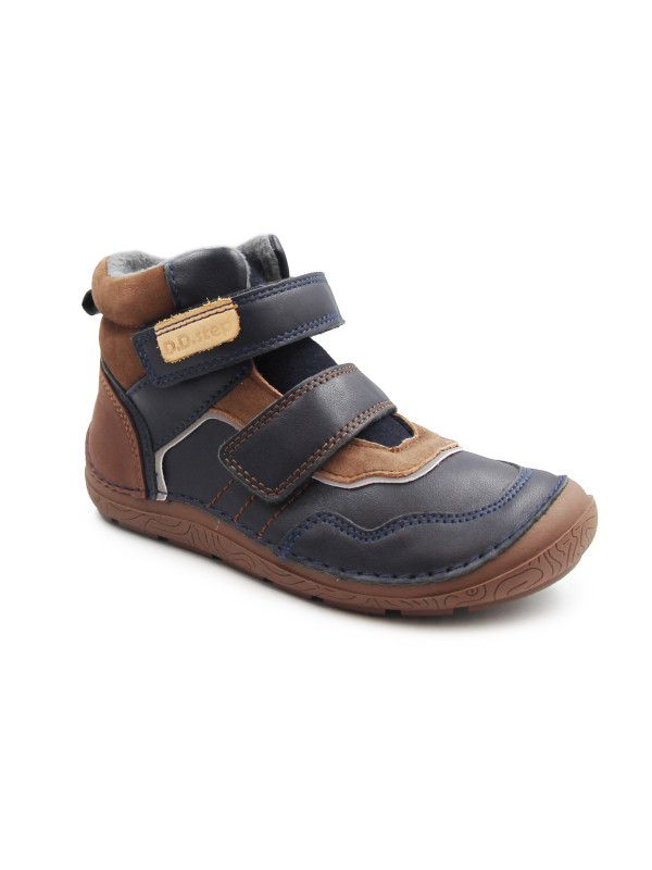 Ocieplane Buty na Jesień dla Chłopca Barefoot na Rzep DD STEP A116-62911ALZ Chocolate