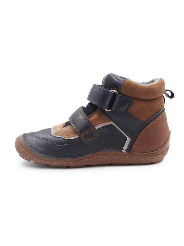 Ocieplane Buty na Jesień dla Chłopca Barefoot na Rzep DD STEP A116-62911ALZ Chocolate