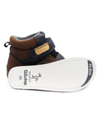 Ocieplane Buty na Jesień dla Chłopca Barefoot na Rzep DD STEP A116-62911ALZ Chocolate
