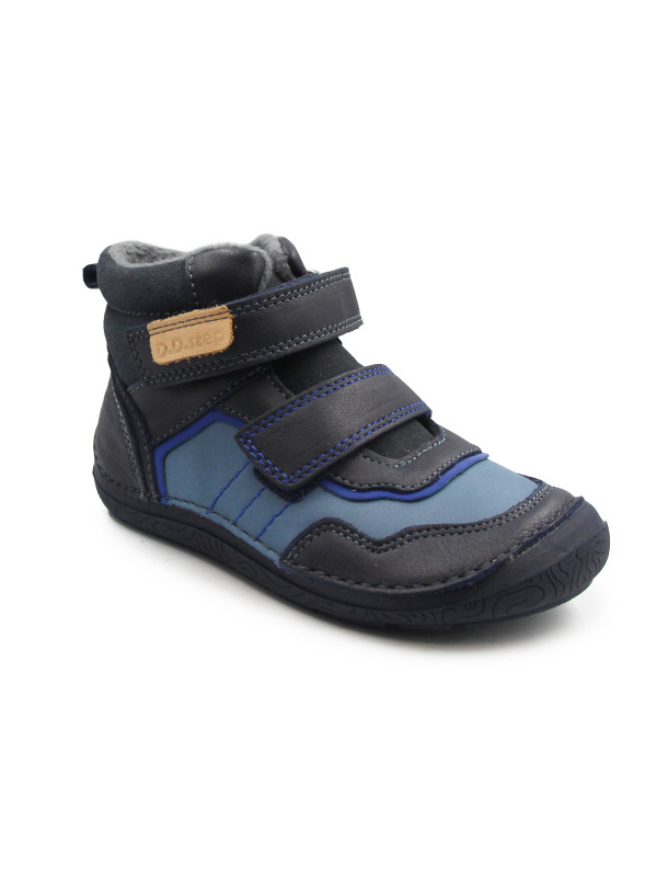 Buty Dla Chłopców na Jesień Ocieplane Barefoot Trzewiki DD STEP A116-62911BLZ Royal Blue
