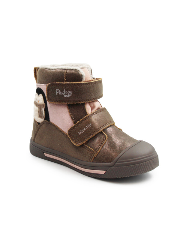 Zimowe Buty Ocieplane Dla Dziewczynek Pingwinek PONTE DA06-6-2761AZ Copper