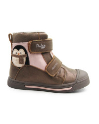 Zimowe Buty Ocieplane Dla Dziewczynek Pingwinek PONTE DA06-6-2761AZ Copper