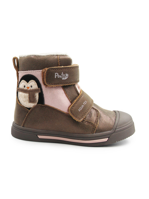 Zimowe Buty Ocieplane Dla Dziewczynek Pingwinek PONTE DA06-6-2761AZ Copper