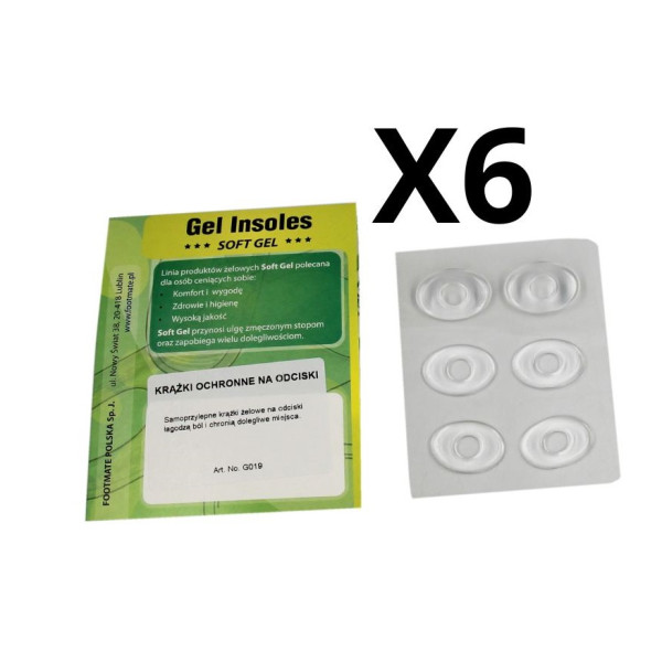 Żelowe Krążki Na Odciski 6 sztuk Footmate G019