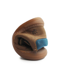 Buty na Jesień Dla Chłopca Brązowe Skórzane Barefoot na Rzep Primigi 2411044