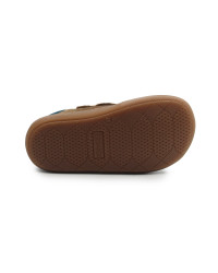Buty na Jesień Dla Chłopca Brązowe Skórzane Barefoot na Rzep Primigi 2411044