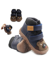 Buty Dla Chłopca Na Jesień i Zimę Miś Ameko Atlas-Lion-N​avy + Wkładka Termoizolacyjna