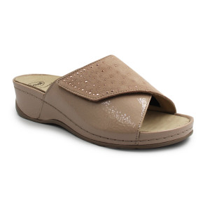 Damskie Klapki Beżowe Scholl Nives One Strap med mf008602164