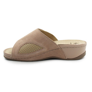 Damskie Klapki Beżowe Scholl Nives One Strap med mf008602164