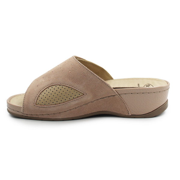 Damskie Klapki Beżowe Scholl Nives One Strap med mf008602164