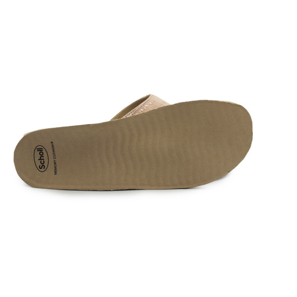 Damskie Klapki Beżowe Scholl Nives One Strap med mf008602164