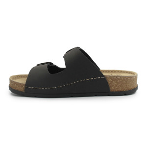 Czarne Klapki Damskie Na Lato Scholl Bora 2 Buckles med MF007511004