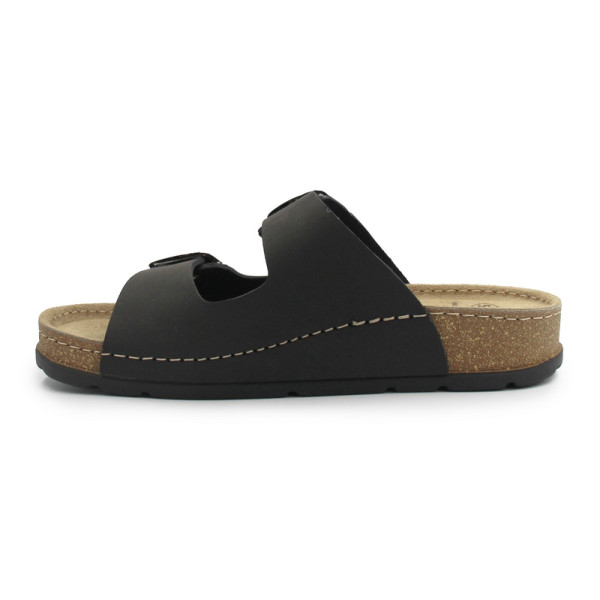 Czarne Klapki Damskie Na Lato Scholl Bora 2 Buckles med MF007511004