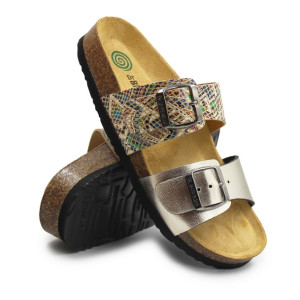 Klapki damskie złote do...