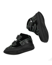 Czarne Buty Chłopięce na Jesień Sportowe Bartek 86317​-71