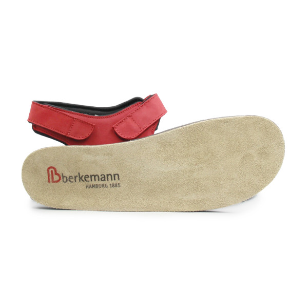 Czerwone sandały dla seniorek na lato skóra naturalna Berkemann Lisabella 03121-234