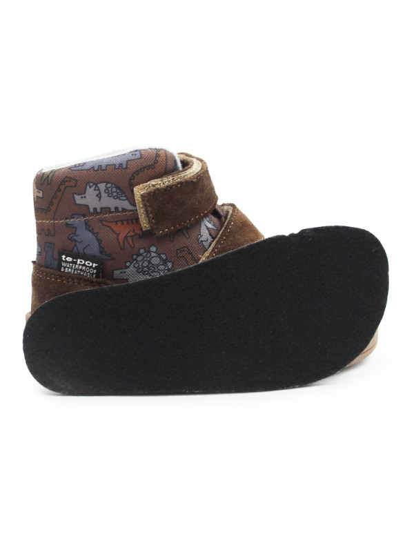 Buty Dla Chłopca Jesienne Membrana TE POR w Dinozaury Mido 72-06 Dino Taupe
