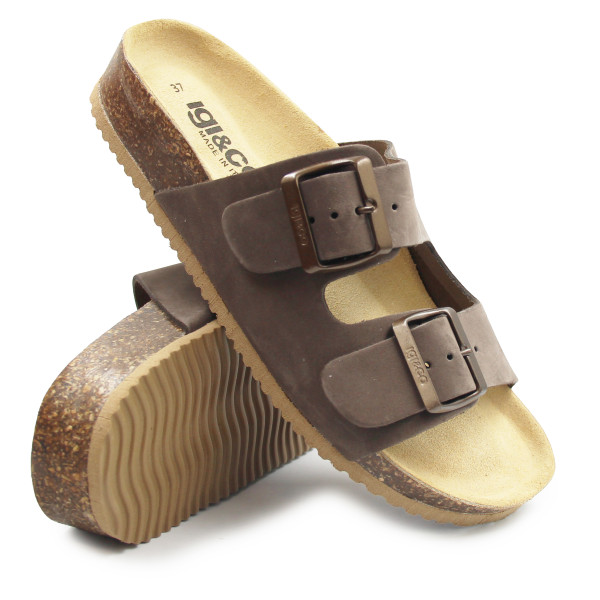 Klapki damskie ze skóry naturalnej na lato IGI&CO 1196111