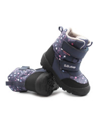 Śniegowce Dla Dziewczynki w Serduszka DD STEP P081-62248A Royal Blue