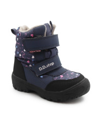 Śniegowce Dla Dziewczynki w Serduszka DD STEP P081-62248A Royal Blue