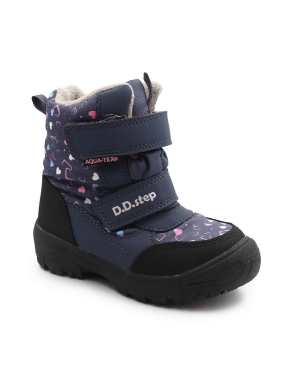 Śniegowce Dla Dziewczynki w Serduszka DD STEP P081-62248A Royal Blue