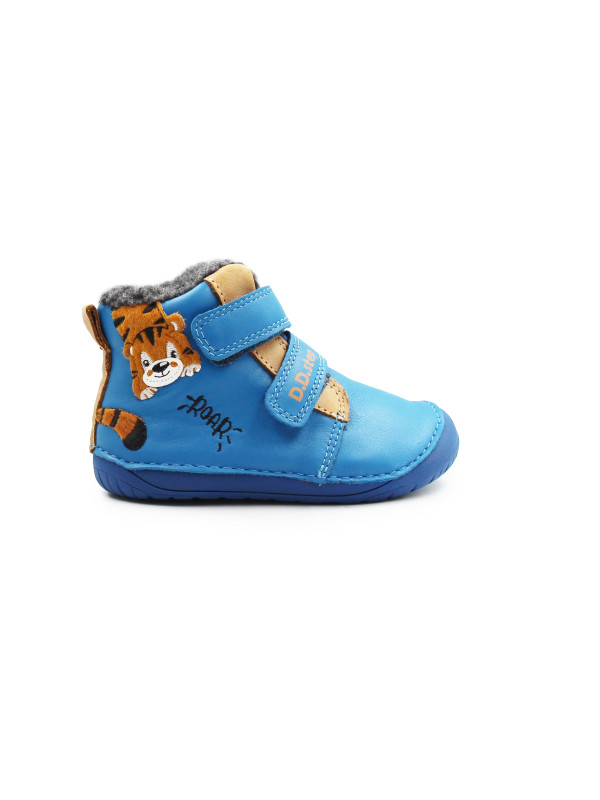 Barefoot Dziecięce Buty na Zimę Niebieskie DD STEP W070-62660 Marine