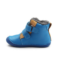 Barefoot Dziecięce Buty na Zimę Niebieskie DD STEP W070-62660 Marine