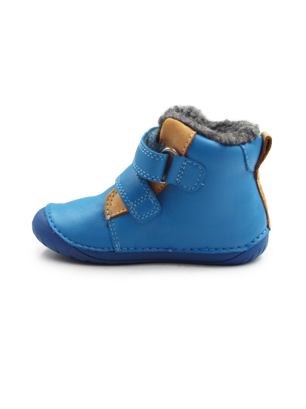 Barefoot Dziecięce Buty na Zimę Niebieskie DD STEP W070-62660 Marine