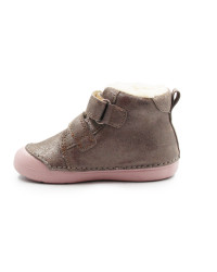 Zimowe Buty Dla Dziewczynki Ocieplane na Rzep DD STEP W066-62479C Chocolate