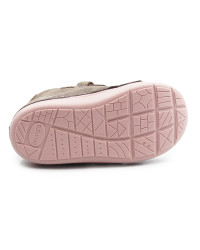 Zimowe Buty Dla Dziewczynki Ocieplane na Rzep DD STEP W066-62479C Chocolate