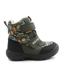 Śniegowce Dla Chłopczyka Ocieplane na Rzep DD STEP P081-62405AL Olive