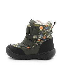 Śniegowce Dla Chłopczyka Ocieplane na Rzep DD STEP P081-62405AL Olive